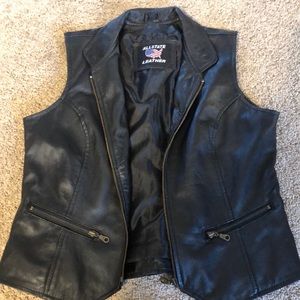 Womens geniune leather vest